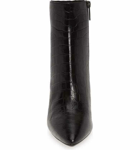 AQUATALIA Posey Water Resistant Croc Embossed Bootie  $575 Black - US Size 7.5 M